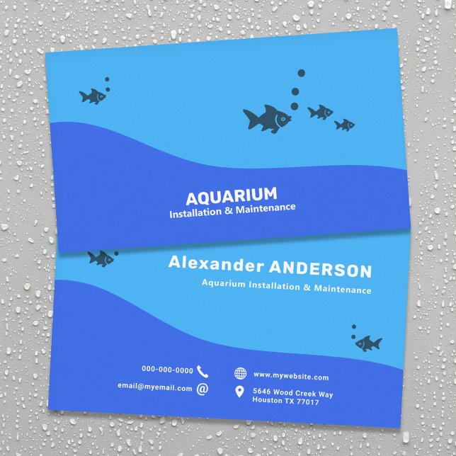 Aquarium Installation & Maintenance - Fish  Business Card (Aquarium Installation & Maintenance - Fish Business Card)