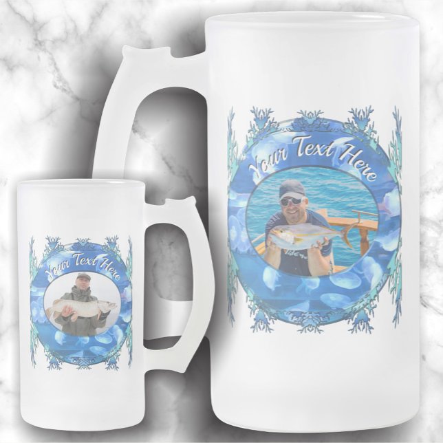 Aquarium Jellyfish 0925 Frosted Glass Beer Mug (Creator Uploaded)