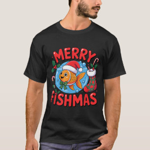 Aquarium Lover Trocal Fiank Christmas Merry Fishma T-Shirt