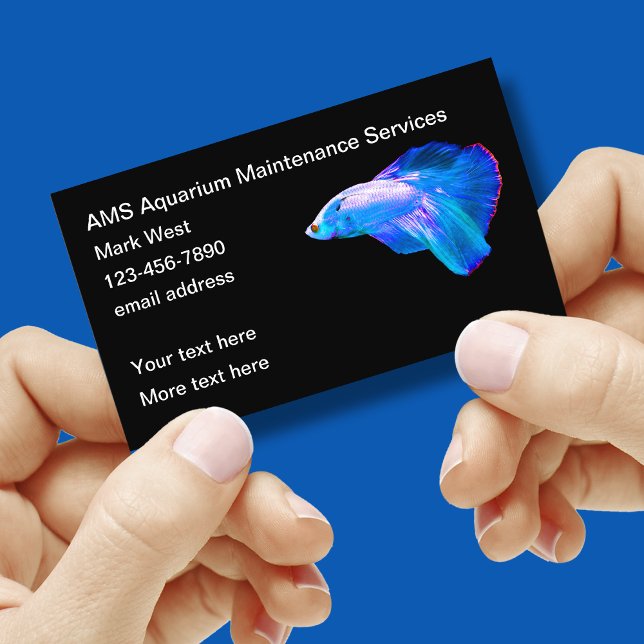 Aquarium Maintenance And Services Business Cards (Creator Uploaded)