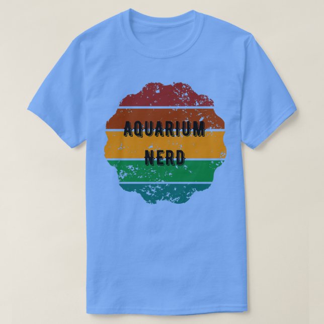 Aquarium nerd in beautiful sunset circle T-Shirt (Design Front)