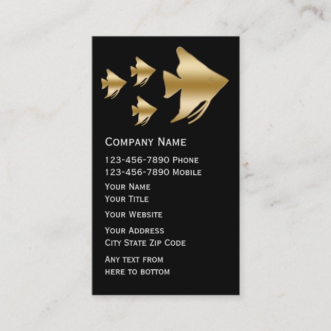 Aquarium Service Business Card (Front)