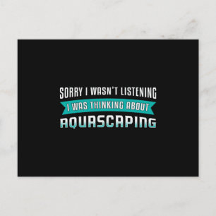 Aquarium Thinking About Aquascaping Funny Aquarist Postcard
