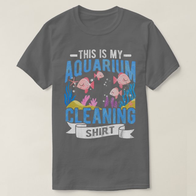 Aquarium Washing Aquascaping Aquatic Reef Fish T-Shirt (Design Front)
