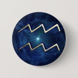 Aquarius 6 Cm Round Badge