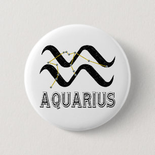 Aquarius 6 Cm Round Badge