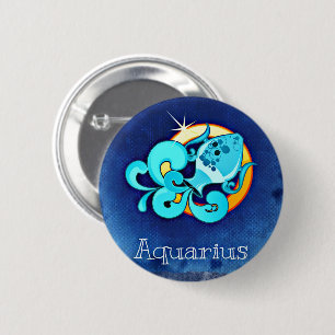 Aquarius 6 Cm Round Badge