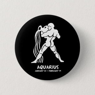 Aquarius 6 Cm Round Badge