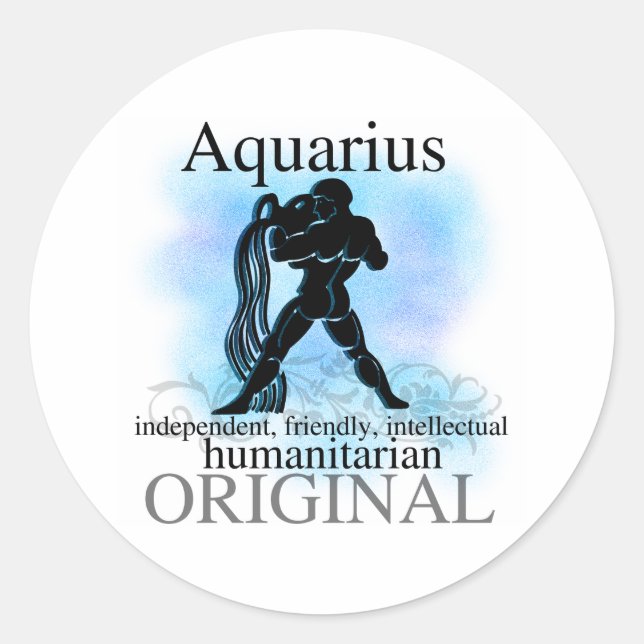 Aquarius About You Classic Round Sticker (Front)
