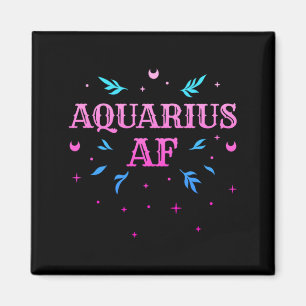 Aquarius Af _ Pink Aquarius Astrology Sign Magnet