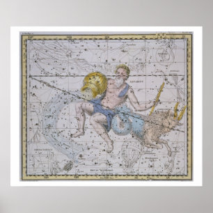 Aquarius and Capricorn, from 'A Celestial Atlas', Poster