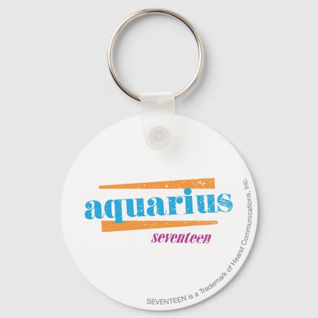 Aquarius Aqua Key Ring (Front)