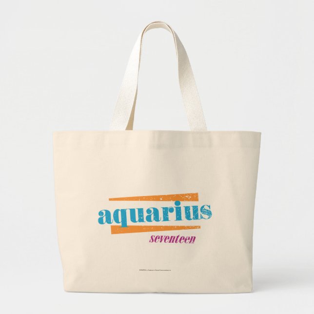 Aquarius Aqua Large Tote Bag (Front)
