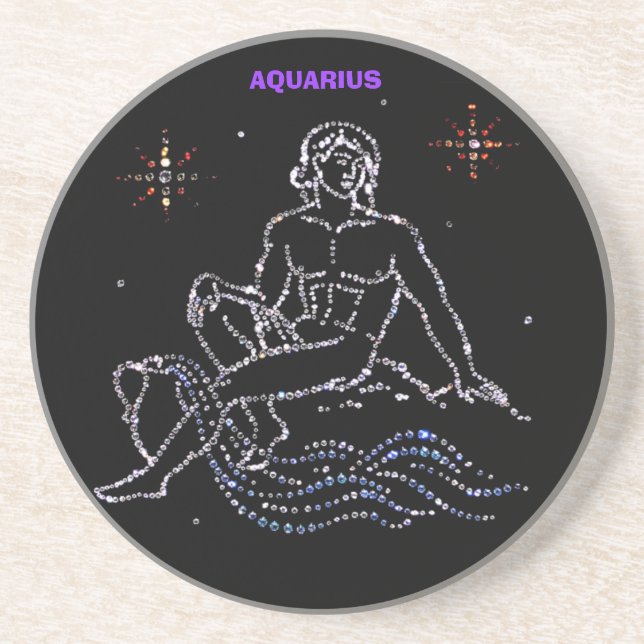 Aquarius Astrology Coaster (Front)