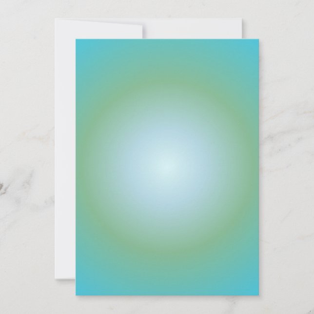 Aquarius Aura Gradient Zodiac, Blue Green Gradient Holiday Card (Front)
