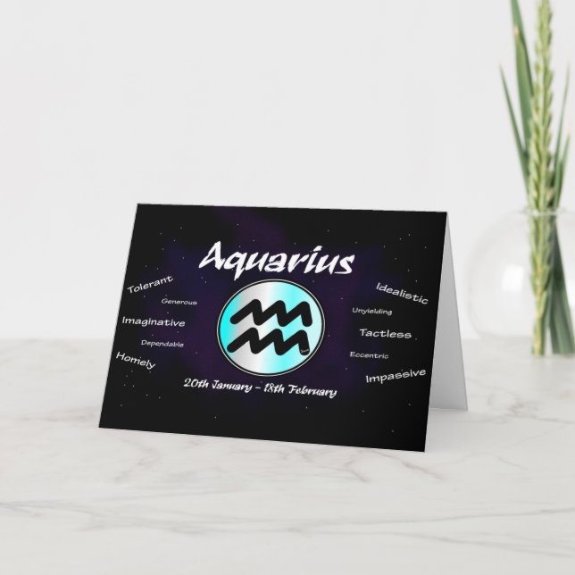 Aquarius Birthday Card (Front)