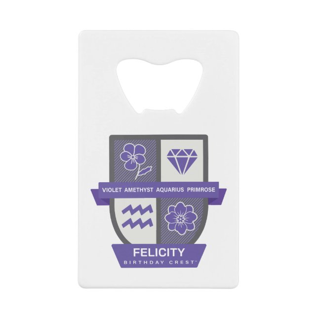 Aquarius Birthday Crest™ for February 1-18 (Front)