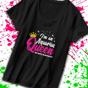 Aquarius Birthday Queen Astrology January February T-Shirt