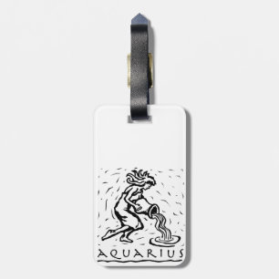 Aquarius Birthday Year Astrological Zodiac Sign Luggage Tag