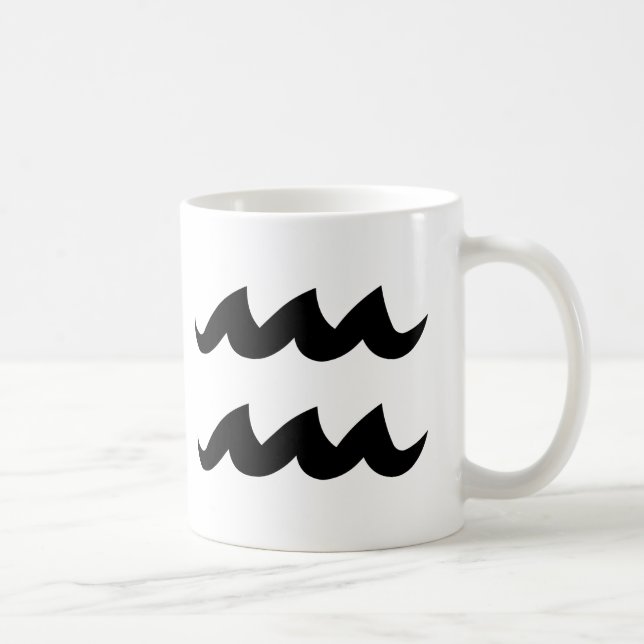 Aquarius black white mug (Right)