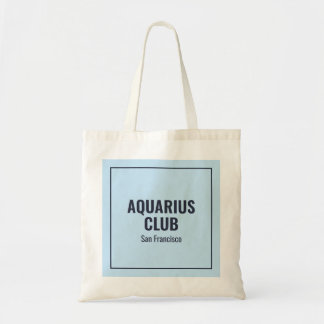 Aquarius blue simple modern birthdays zodiac Bag