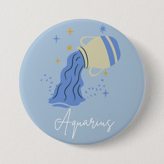 Aquarius button badge  (Front)
