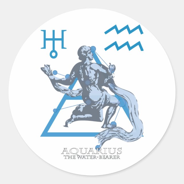 Aquarius Classic Round Sticker (Front)