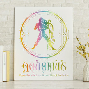 Aquarius Compatibility Designed Canvas Print