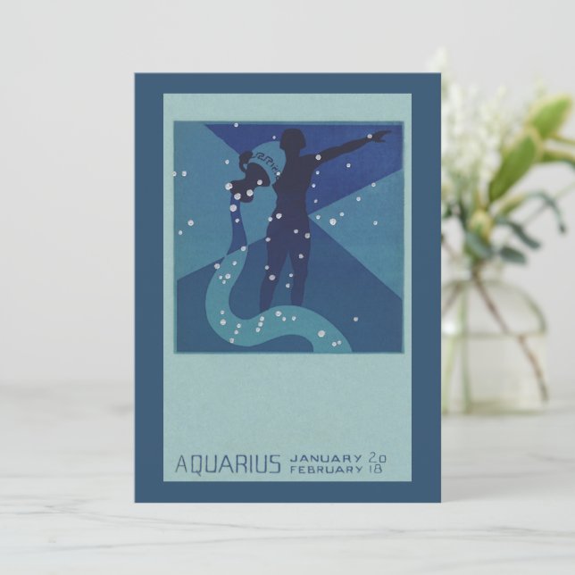 Aquarius Constellation, Vintage Zodiac Astrology (Standing Front)