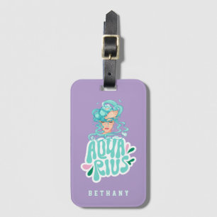Aquarius Custom name Birthday Gift Luggage Tag