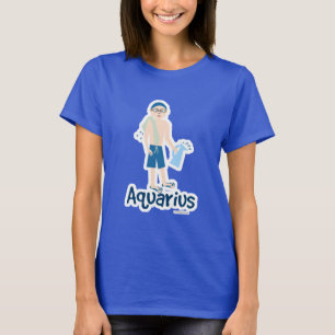 Aquarius Cute Water Bearer Sign Cartoon T-Shirt