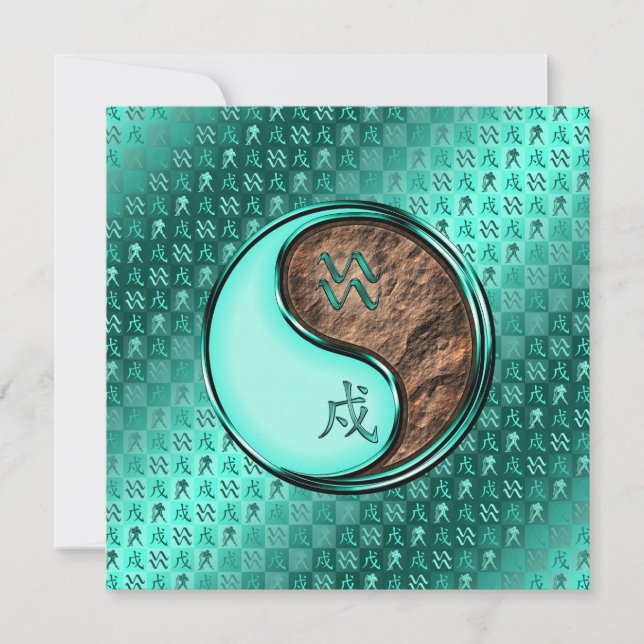 Aquarius & Earth Dog Card (Front)