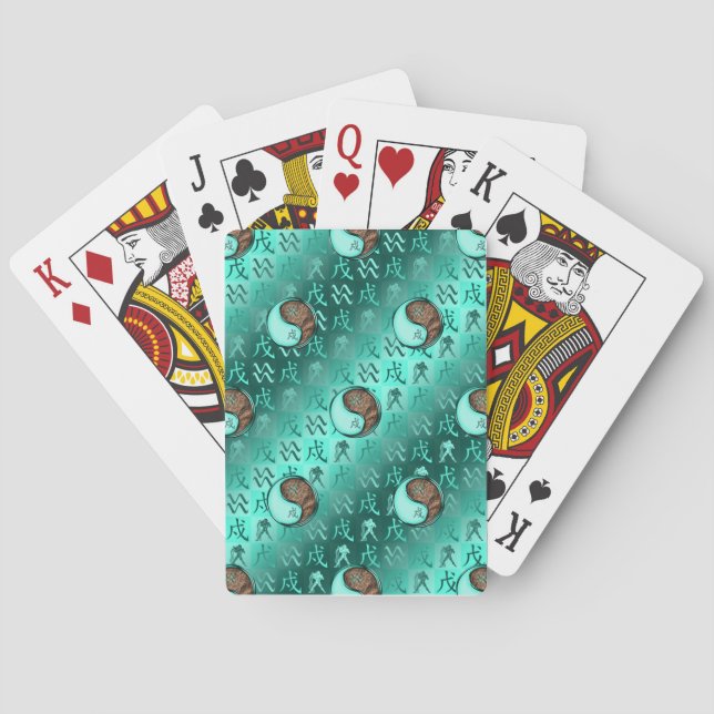 Aquarius & Earth Dog Playing Cards (Back)