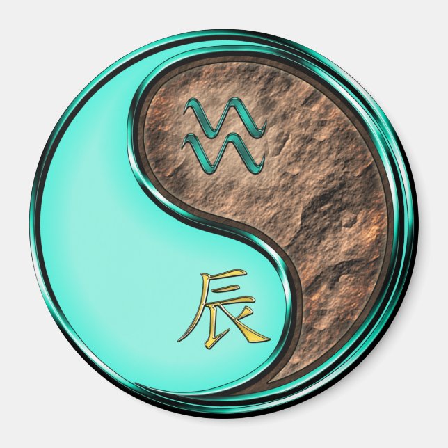 Aquarius & Earth Dragon Magnet (Front)