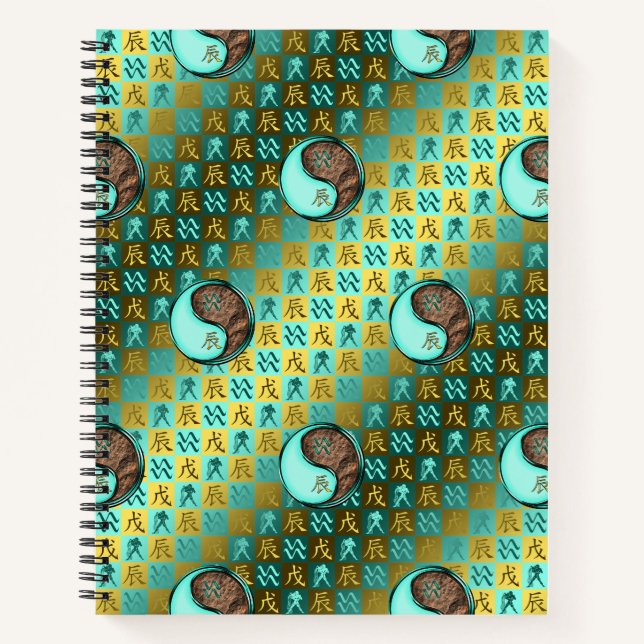 Aquarius & Earth Dragon Notebook (Front)