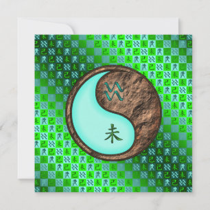 Aquarius & Earth Goat Card