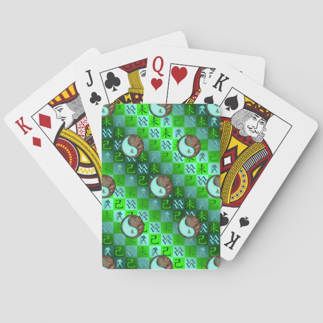 Aquarius & Earth Goat Playing Cards (Back)