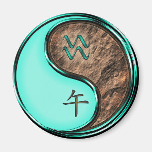 Aquarius & Earth Horse Magnet