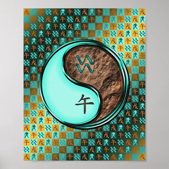 Aquarius & Earth Horse Poster (Front)