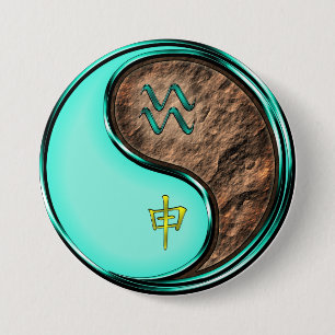 Aquarius & Earth Monkey 7.5 Cm Round Badge