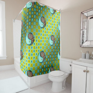 Aquarius & Earth Monkey Shower Curtain