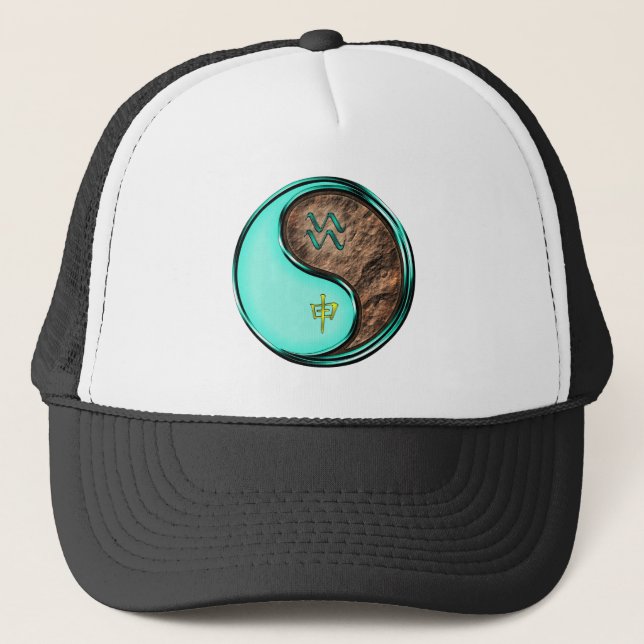 Aquarius & Earth Monkey Trucker Hat (Front)