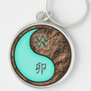Aquarius & Earth Rabbit Key Ring