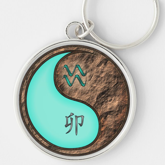 Aquarius & Earth Rabbit Key Ring (Front)