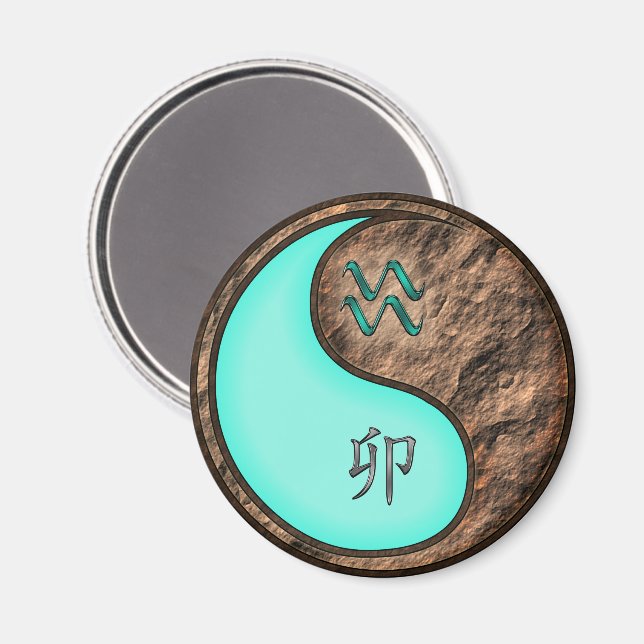 Aquarius & Earth Rabbit Magnet (Front/Back)