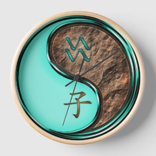Aquarius & Earth Rat Clock