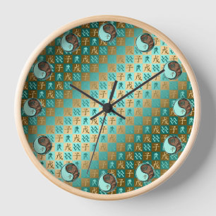 Aquarius & Earth Rat Clock