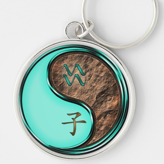 Aquarius & Earth Rat Key Ring (Front)