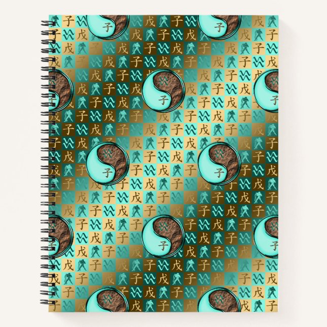 Aquarius & Earth Rat Notebook (Front)