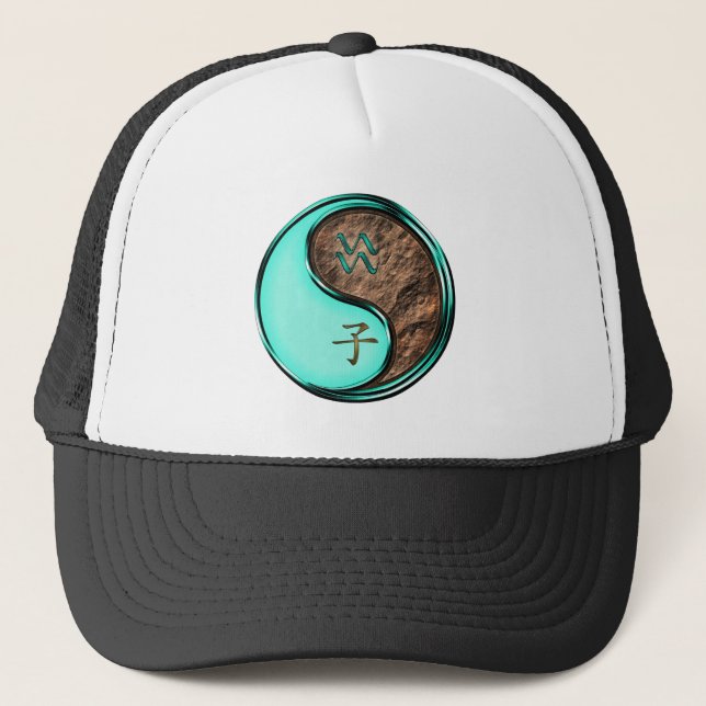 Aquarius & Earth Rat Trucker Hat (Front)